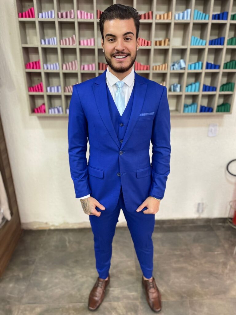 Aluguel de Terno para Noivo azul royal